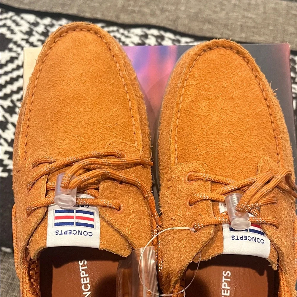 Top Sider Sperry x Concepts Men's Orange Boat Shoes